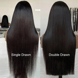 Double Drawn 250% Human Hair 4X4/13x4 Lace Wig Full End Straight Hair Bob Wig