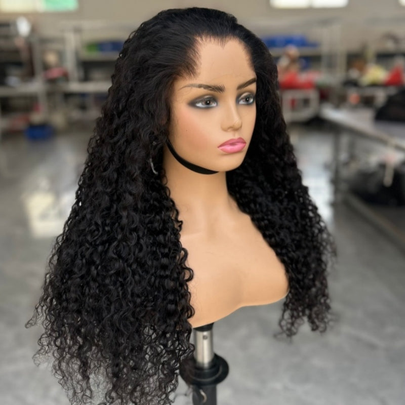 Lagos Hairline Skin Melt 360 Lace Invisible Strap Human Hair Wig Deep Curly