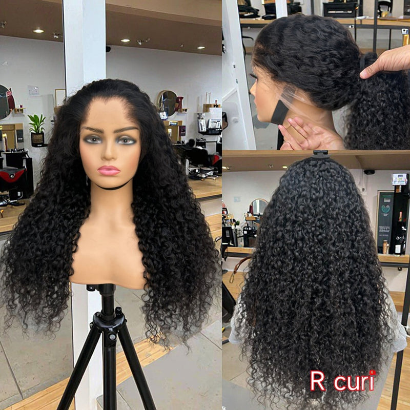 Lagos Hairline Skin Melt 360 Lace Invisible Strap Human Hair Wig Deep Curly