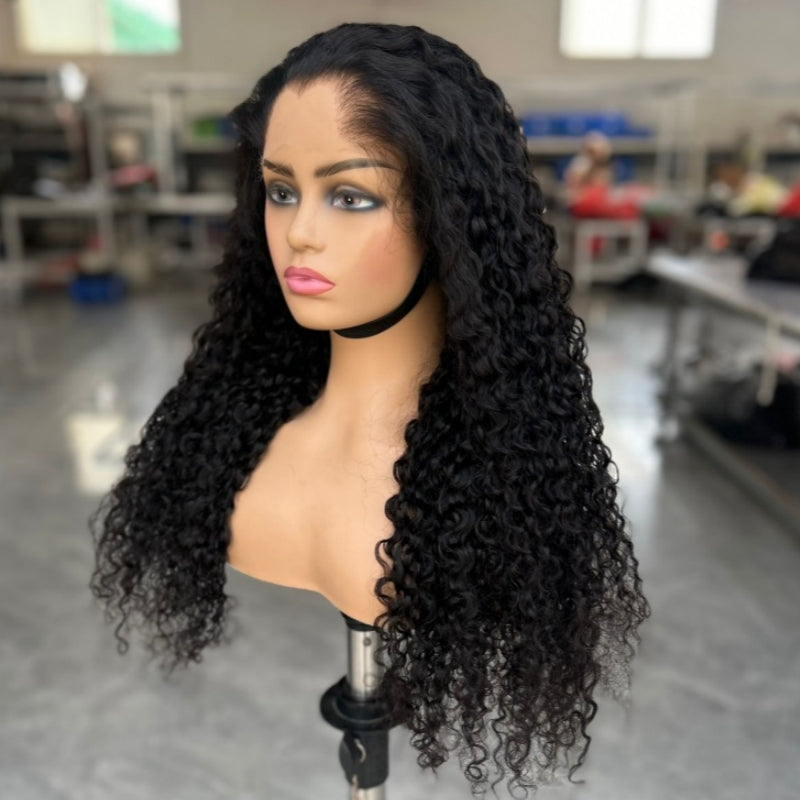 Lagos Hairline Skin Melt 360 Lace Invisible Strap Human Hair Wig Deep Curly