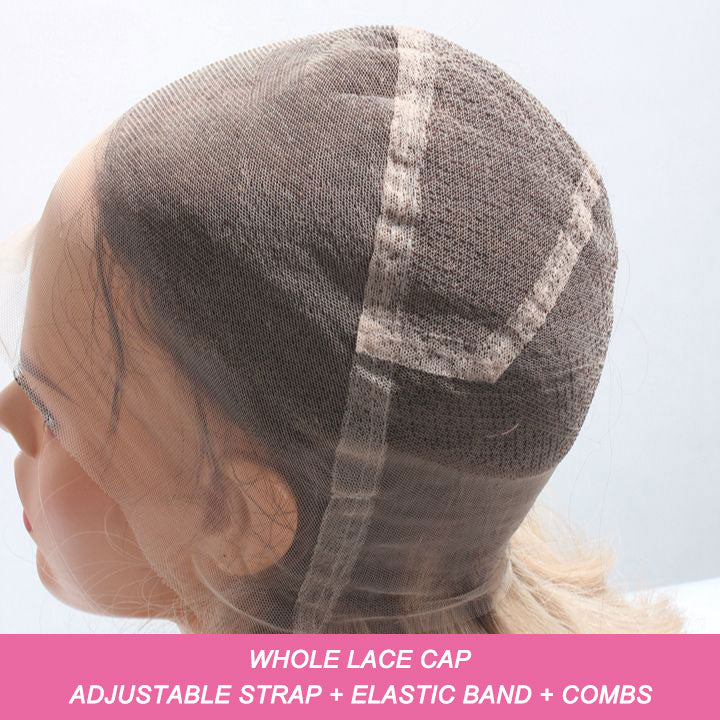 Skin Melt Full Lace (Whole Lace Cap) Loose Wave Delicate Hairline Human Hair Lace Wig