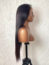 {LAST-PIECE-CLEARANCE} 13x6 Fitted Skin Melt Lace Yaki Straight Human Hair Wig