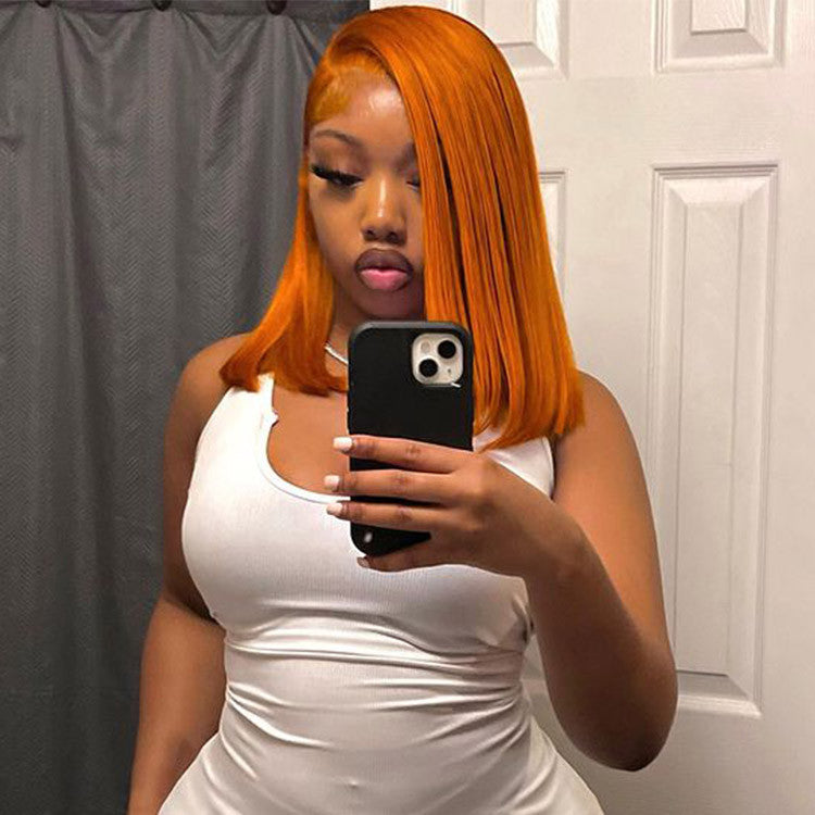 [Two Wigs $163] 360 Lace Wig Body Wave & 13x4 Ginger Bob Wig