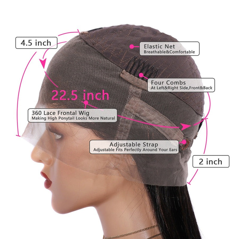 Anna| Preplucked Virgin Human Hair 360 Lace Wig | Kinky Straight