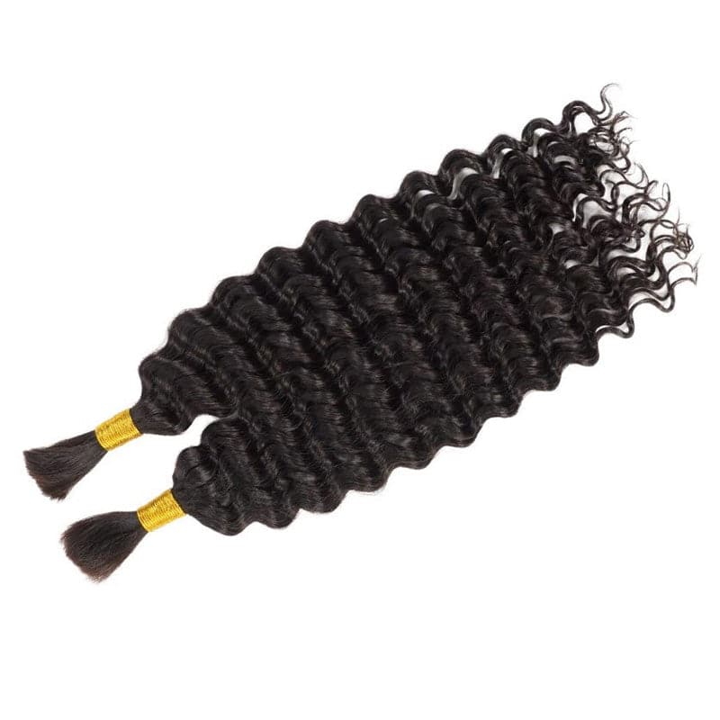 Deep Wave Bulk Hair Human Hair Extension For Boho Knotless Braiding