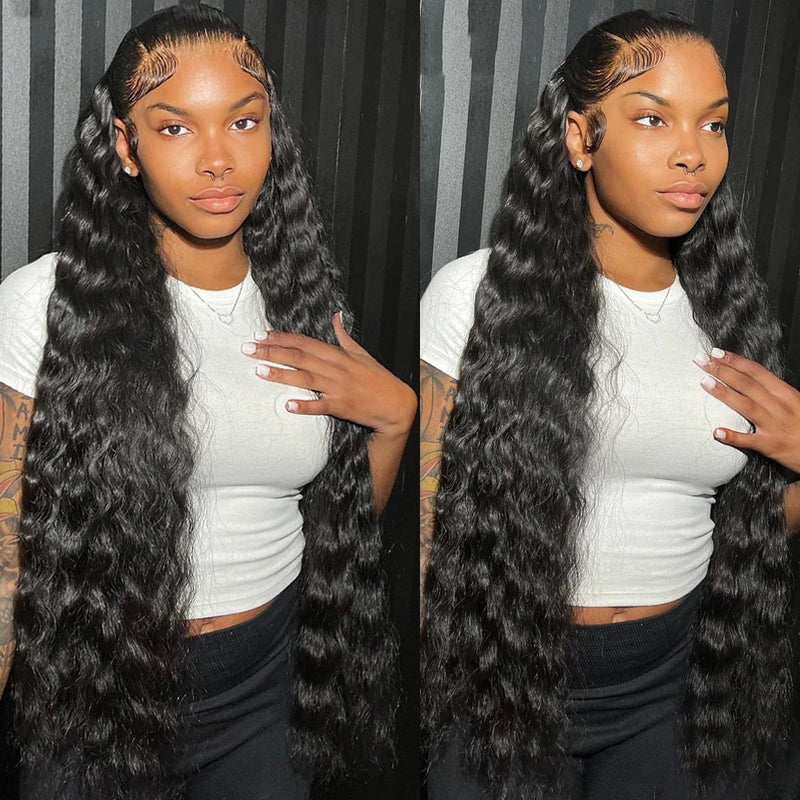 CLEARANCE 4X4/13x4 Transparent Lace Wig 250% Human Hair Wig Loose Wave