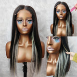 Celine| Hidden Highlight 5x5 Closure Skin Melt Swiss Lace Wig