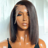 13x6 / 13x4 Full Frontal Straight Bob Preplucked Human Hair Lace Front Wig