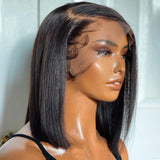 13x6 / 13x4 Full Frontal Straight Bob Preplucked Human Hair Lace Front Wig