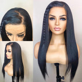 Emily| Relaxed Light Yaki Preplucked Human Hair Lace Front Wig