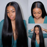 2x6 Deep Middle Part HD Skin Melt Lace Human Hair Glueless Wig Straight