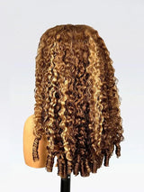 {Blowout Sale} 4X4/13x4 Transparent Lace Wig 250% Burmese Curls Highlight Human Hair Wig