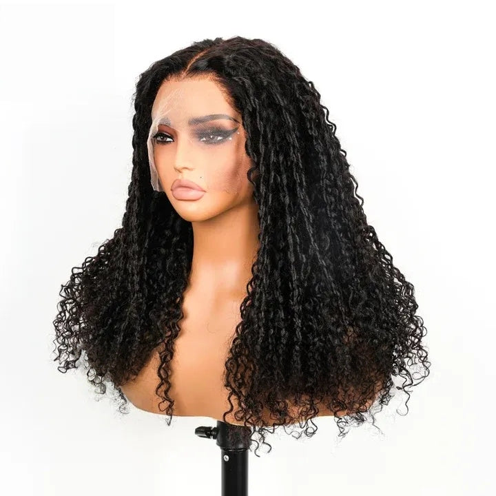 KNOT-FREE - 13x6 Skin Melt Lace Preplucked Human Hair Frontal Wig | Finger Coily Curls