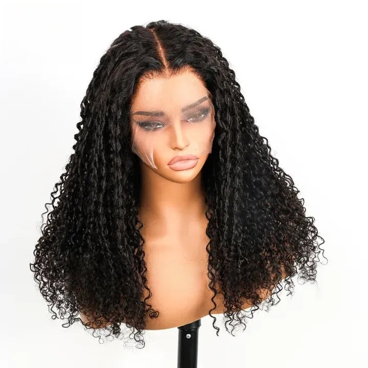 KNOT-FREE - 13x6 Skin Melt Lace Preplucked Human Hair Frontal Wig | Finger Coily Curls