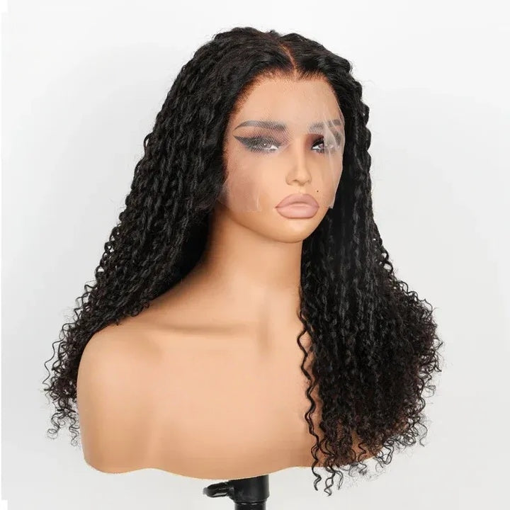 KNOT-FREE - 13x6 Skin Melt Lace Preplucked Human Hair Frontal Wig | Finger Coily Curls