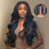Natural Drawstring V Part Wig Glueless Human Hair Wigs Body Wave