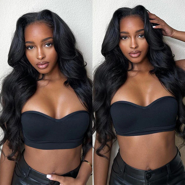 Natural Drawstring V Part Wig Glueless Human Hair Wigs Body Wave
