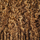 Soft Feather Crochet Braid Burmese Curls Highlight Human Hair Extensions