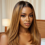 {50% Off} 9x6 HD Skin Melt Lace Highlight Bob Closure Wig