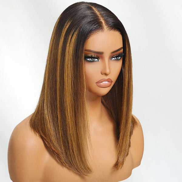 {50% Off} 9x6 HD Skin Melt Lace Highlight Bob Closure Wig