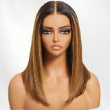 {50% Off} 9x6 HD Skin Melt Lace Highlight Bob Closure Wig