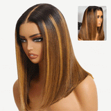 {50% Off} 9x6 HD Skin Melt Lace Highlight Bob Closure Wig
