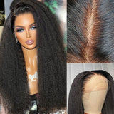 13x4 Knot-Free FULL FRONTAL HD Skin Melt Lace Preplucked Human Hair Lace Wig | Kinky