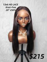 {LAST-PIECE-CLEARANCE} 13x6 Knot-Free Skin Melt Lace Straight 250% Human Hair Wig