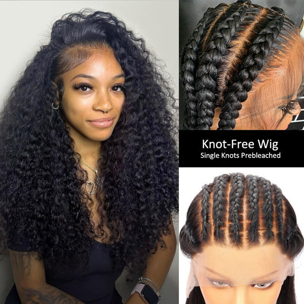 Knot-Free Skin Melt Full Lace Preplucked Human Hair Wig Burmese Curls