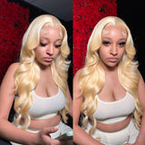 {50% Off} 13x4 Blonde 613 Human Hair Lace Front Wig | Body Wave