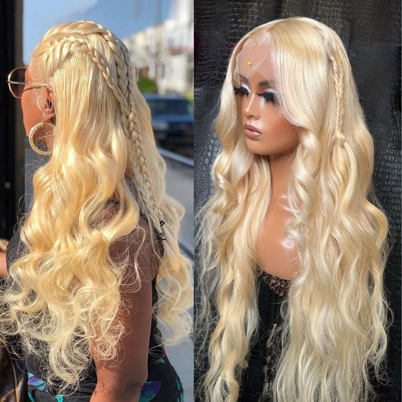 {50% Off} 13x4 Blonde 613 Human Hair Lace Front Wig | Body Wave
