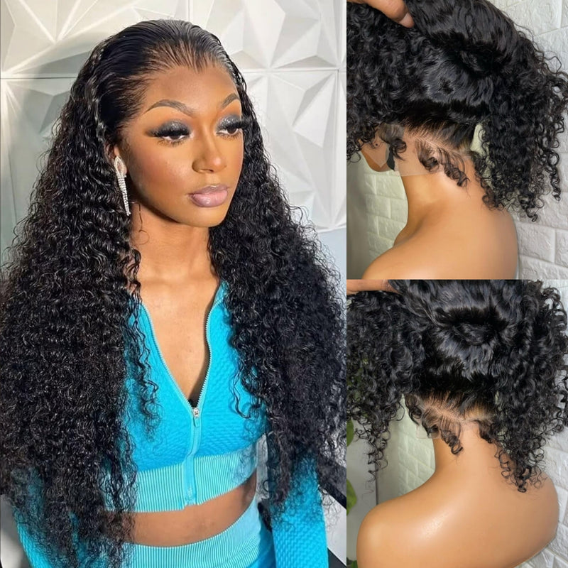 Lagos Hairline Skin Melt 360 Lace Invisible Strap Human Hair Wig Curly/Burmese Curls