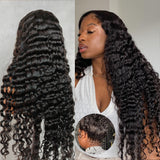 Skin Melt 360 Lace Invisible Strap 250% Human Hair Frontal Wig Loose Curls