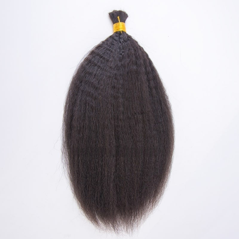 Kinky Straight Bulk Hair Human Hair Extension Crochet Hair Boho Knotless Braiding