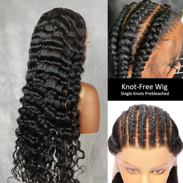 Knot-Free Skin Melt Full Lace Preplucked Human Hair Wig Loose Curl