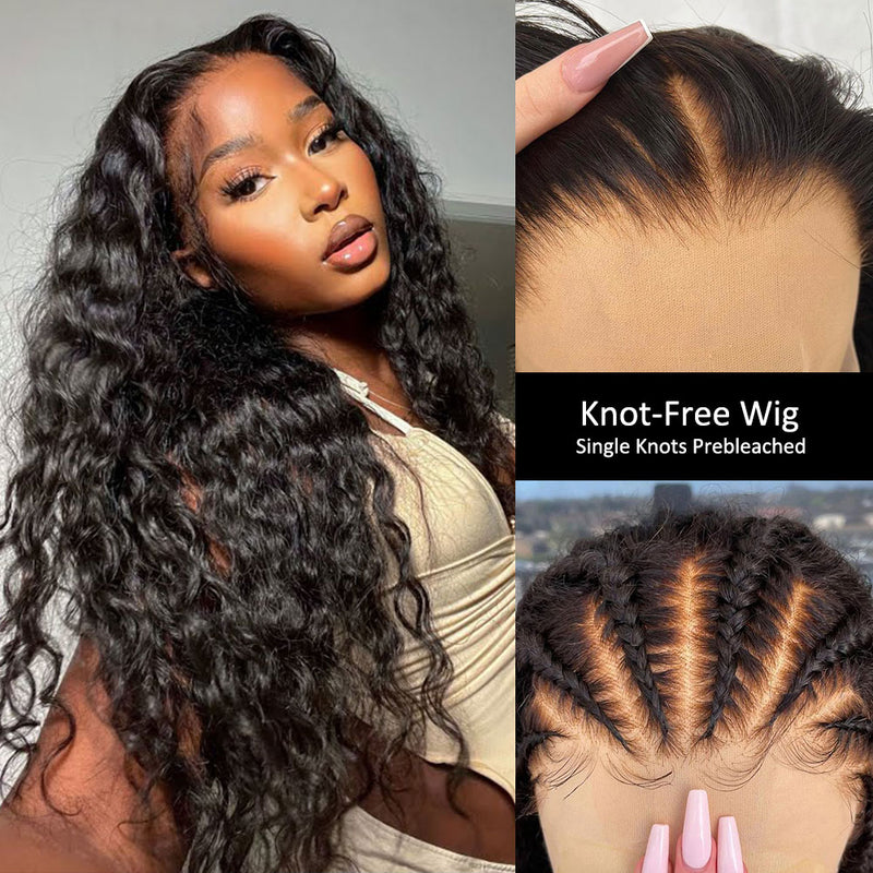 KNOT-FREE - 13x6 Skin Melt Lace Preplucked Human Hair Frontal Wig | Loose Wave