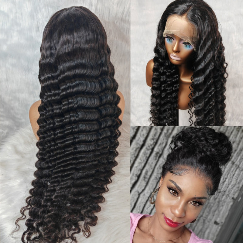 Invisible Strap 360 Skin Melt Lace Wig 2.0 Precut Lace Knot-Free Human Hair Frontal Wig Loose Wave