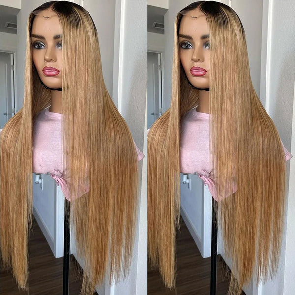 Makena | 13X6 Lace Front Ombre Honey Blonde Virgin Human Hair Wig