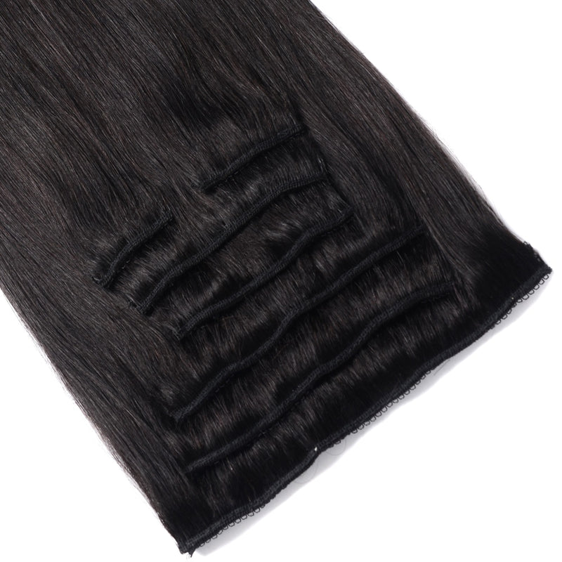 Clip In Hair Extension Straight Glueless Virgin Human Wefts Set