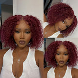 Vanessa | 99J Preplucked Human Hair Curly BOB Lace Wig