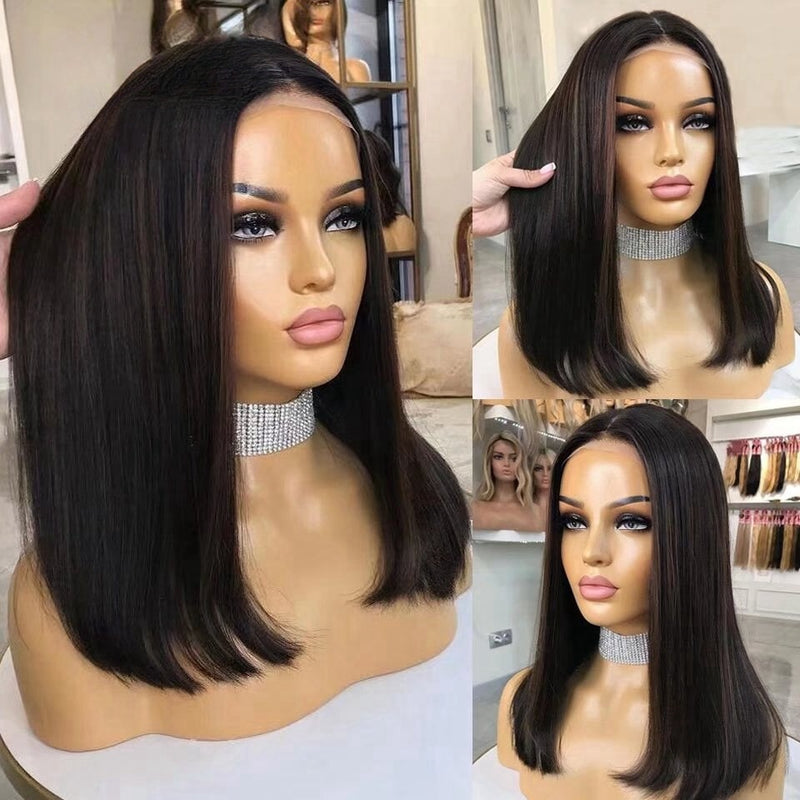 {50% Off} 13x4 Lace Front Straight BobVirgin Human Hair Wigs