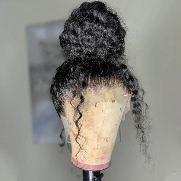 CLEARANCE 360 Lace Invisible Strap 250% Human Hair Lace Wig Deep Wave