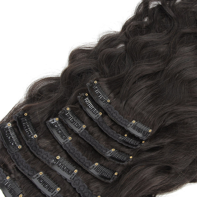 Clip In Hair Extension Body Wave Glueless Virgin Human Wefts Set