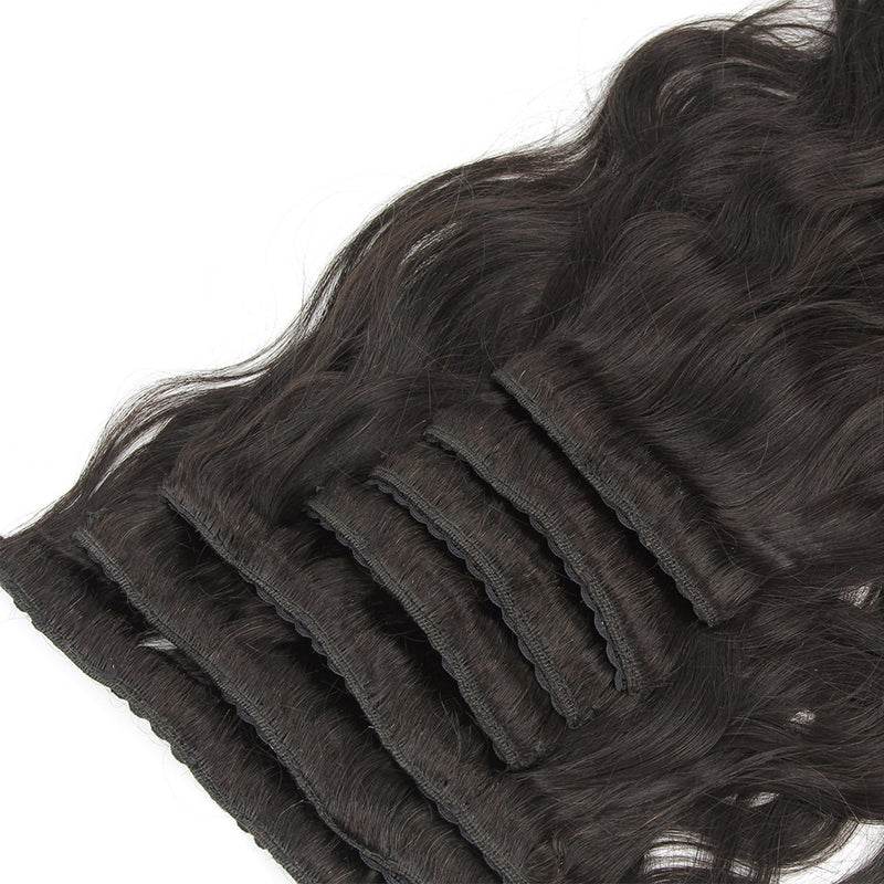 Clip In Hair Extension Body Wave Glueless Virgin Human Wefts Set