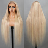 Zarina | P10/613 Platinum Blonde Highlight Human Hair Lace Front Wig