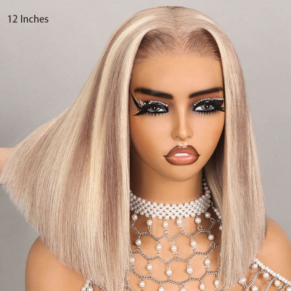 13x4 613 Blonde Balayage Human Hair Lace Wig | Straight Bob