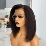 Vera | Preplucked Virgin Human Hair Bob Lace Front Wig | Kinky Straight