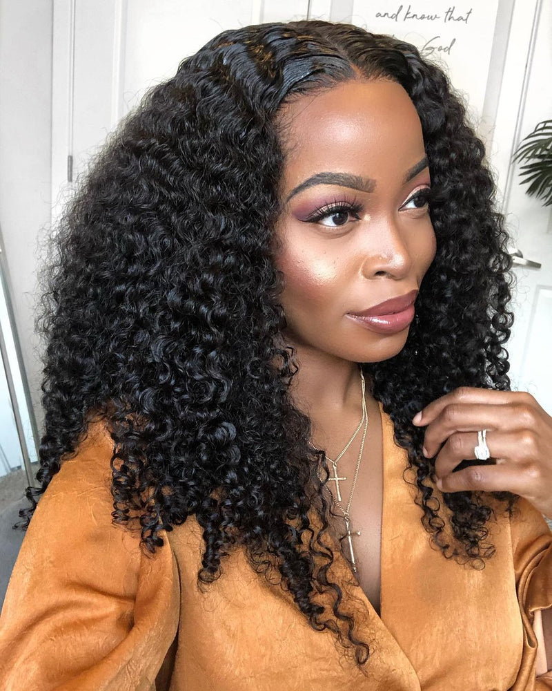 Skin Melt Full Lace Curly Wig Invisible Swiss Lace Wigs