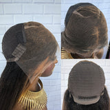 [NEW BORN EDGE + KNOT-FREE] 13x6 Skin Melt HD Lace Human Hair Frontal Blunt Cut Light Yaki Bob Wig