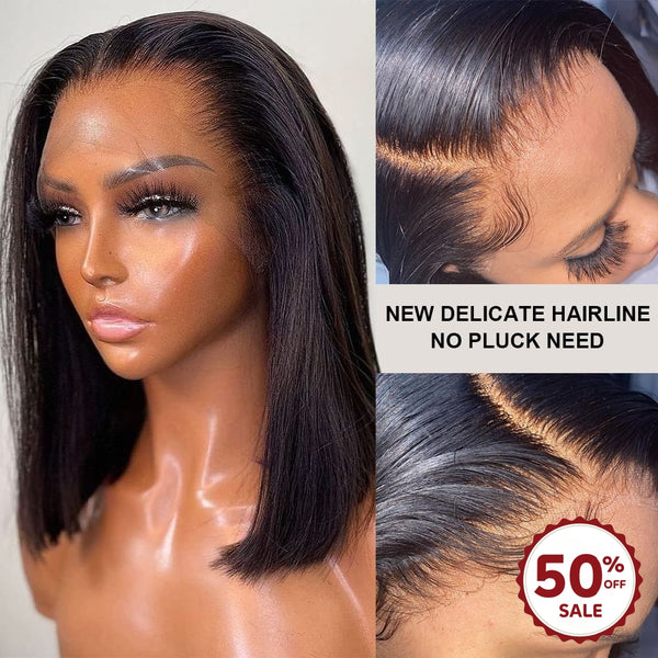 {50% Off} Boutique Skin Melt Lace + Delicate Hairline Frontal Bob Wigs